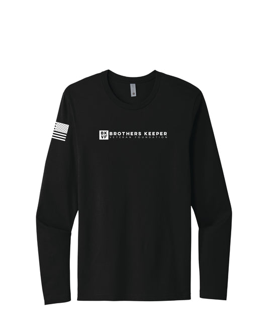 Black Classic Logo Long Sleeve Tee